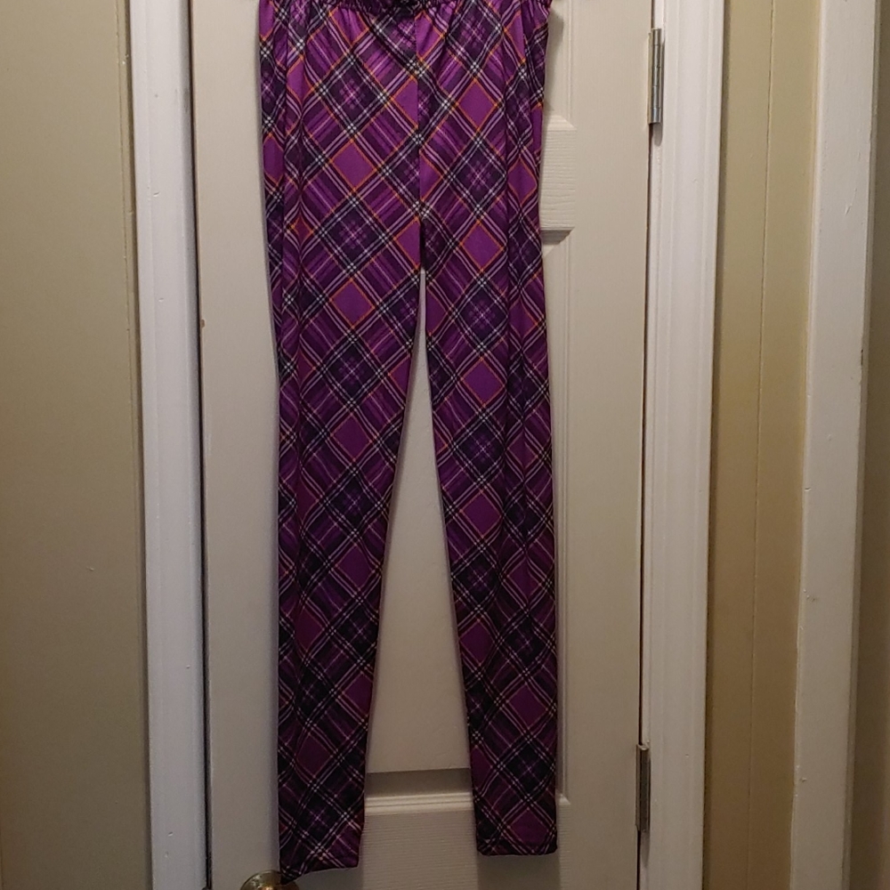 LSU colors spandex pants